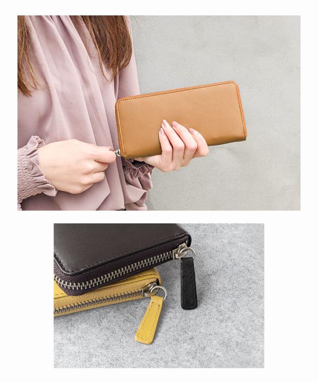 本革 ラウンドファスナー 長財布