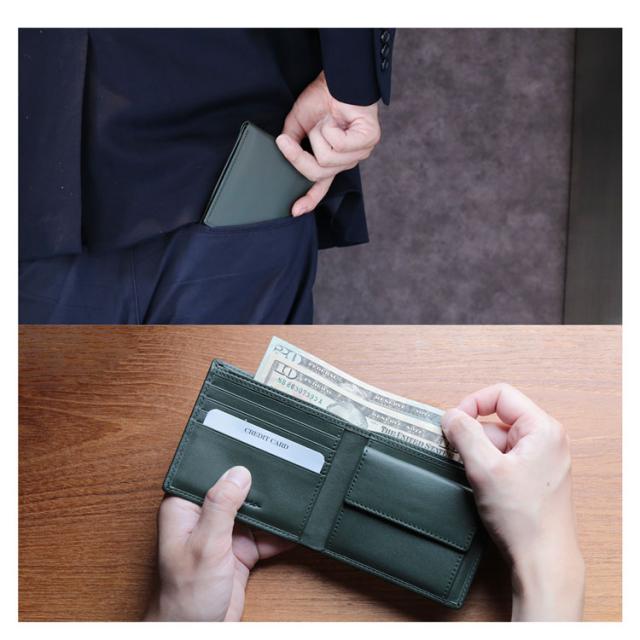 mieno 二つ折り コンパクト 折り財布 メンズ