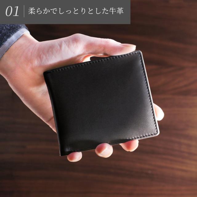 mieno 二つ折り コンパクト 折り財布 メンズ