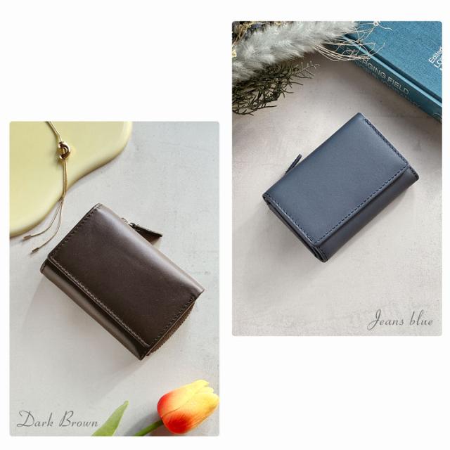 牛革 キーケース 小銭入れ 財布 小さい