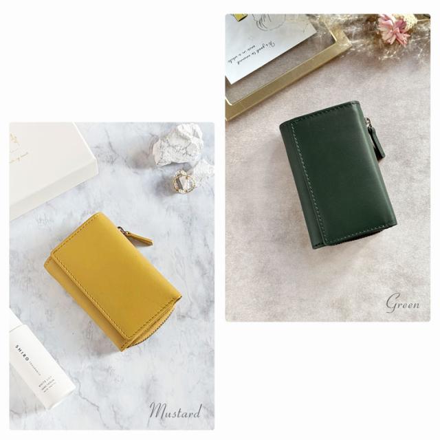 牛革 キーケース 小銭入れ 財布 小さい