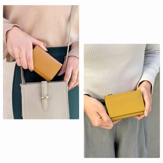 牛革 キーケース 小銭入れ 財布 小さい