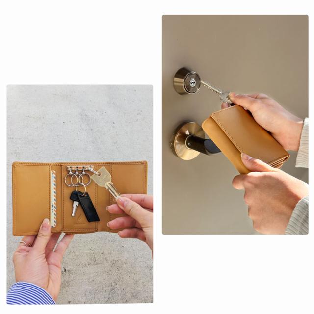 牛革 キーケース 小銭入れ 財布 小さい