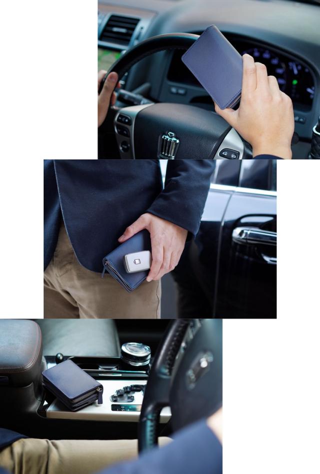 牛革 キーケース 財布 スマートキー 一体型