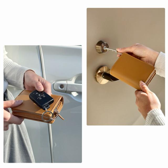 牛革 キーケース 財布 スマートキー 一体型