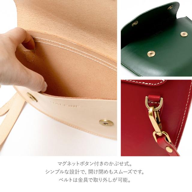 牛革　レディース　ショルダーバッグ ヌメ革