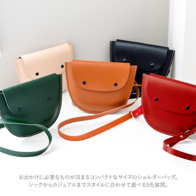牛革　レディース　ショルダーバッグ ヌメ革