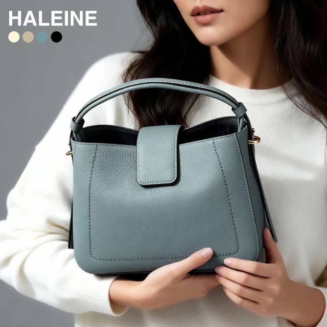 HALEINE 本革 ハンドバッグ ワンハンドル 斜めがけ 2WAY レディース