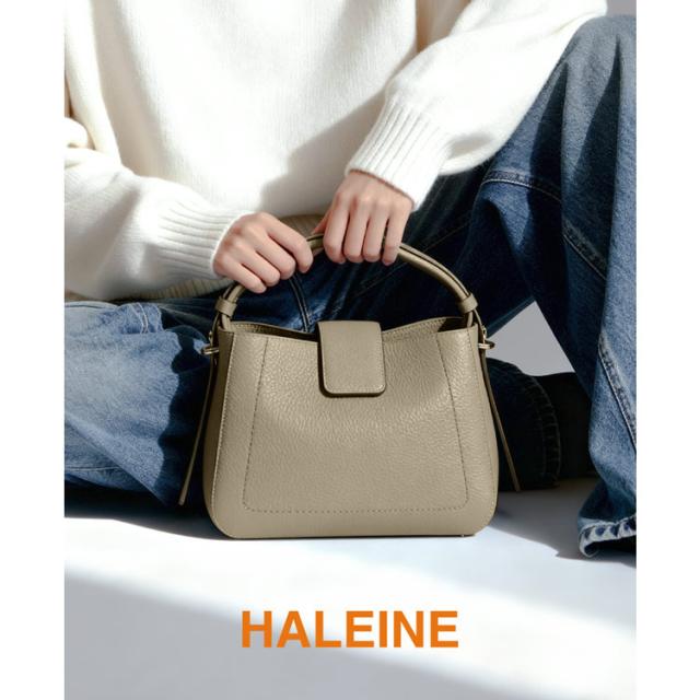 HALEINE 本革 ハンドバッグ ワンハンドル 斜めがけ 2WAY レディース