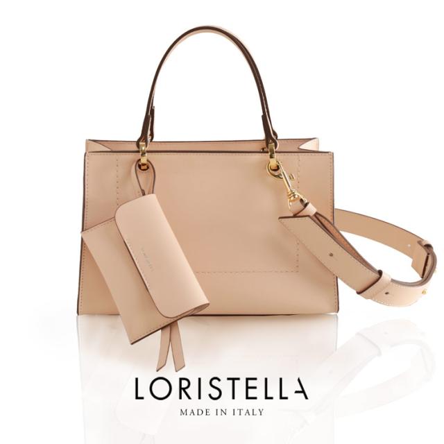 イタリア製 ブランド LORISTELLA 牛革 ハンドバッグ 2way レディース