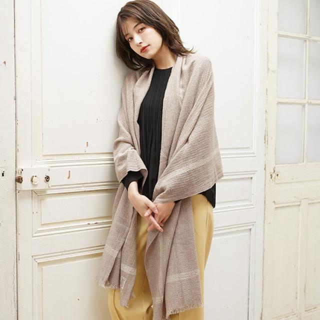 カシミヤ 100% 大判ストール 夏 羽織り