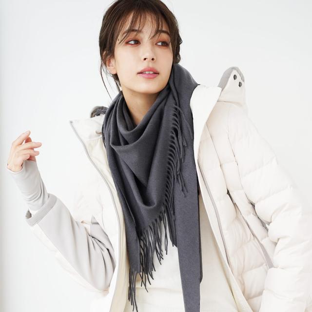 カシミヤ 100% 三角ストール 夏 羽織り