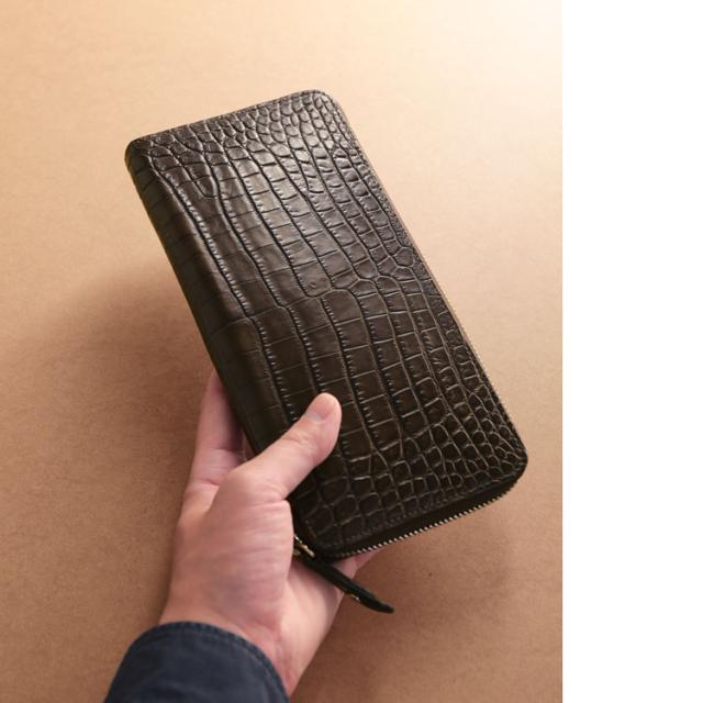 ナイルクロコダイル手帳型長財布