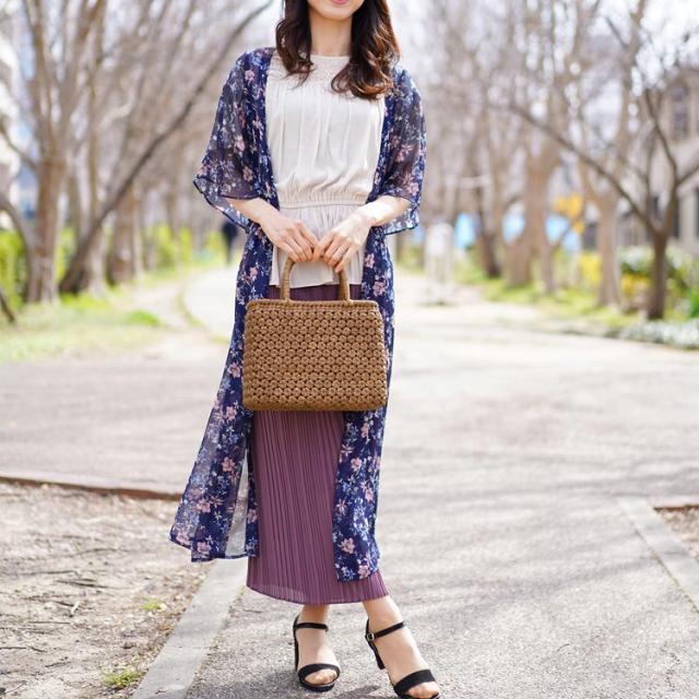 山葡萄 かごバッグ 六角花編み