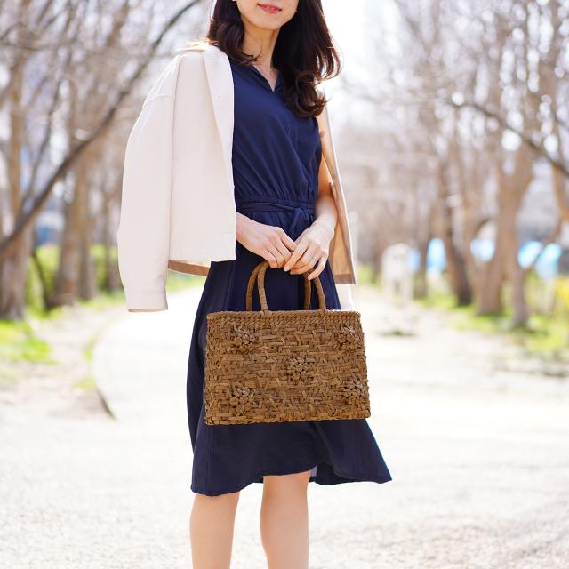 山葡萄 かごバッグ みだれ編み