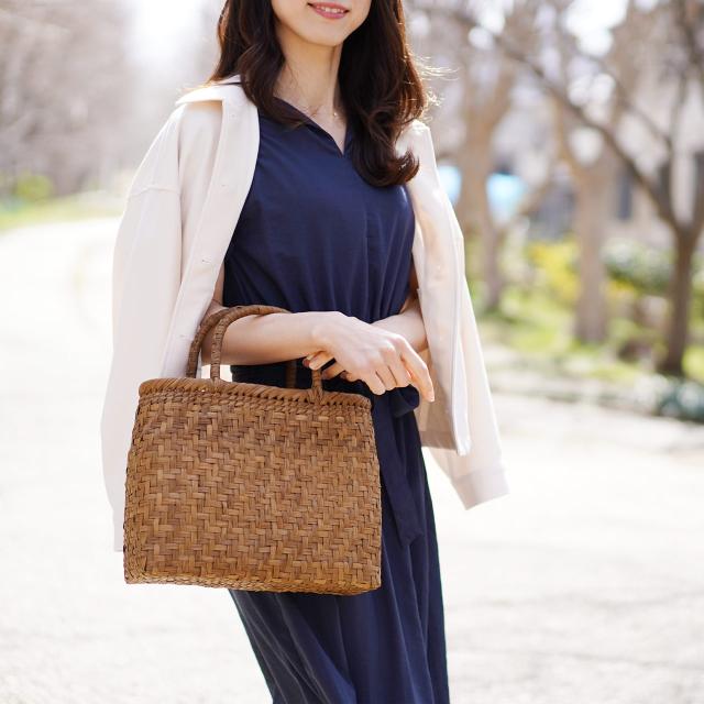 山葡萄 かごバッグ 網代編み