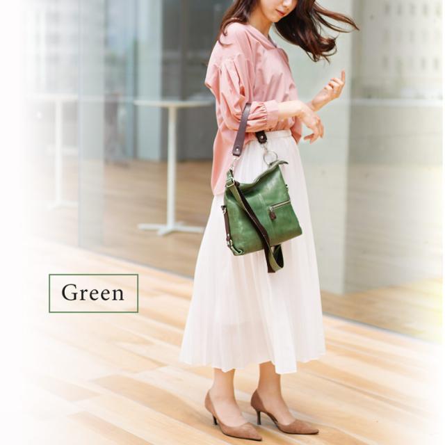 牛革 ショルダー バッグ 2WAY