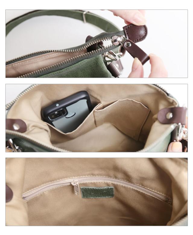牛革 ショルダーバッグ 2WAY