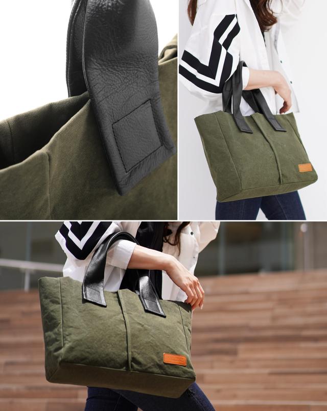 トートバッグ カーキ