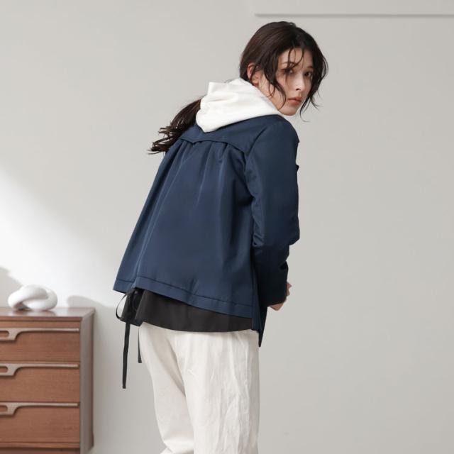 トレンチ ショート丈 バックフレア 春アウター ジャケット