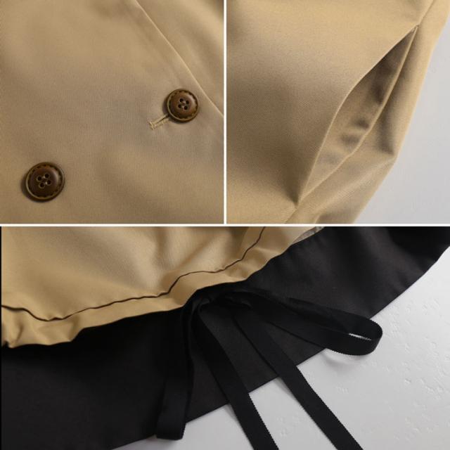 トレンチ ショート丈 バックフレア 春アウター ジャケット ディテール
