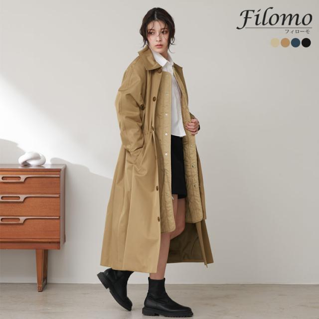 3WAY ステンカラーコート ロング丈 ライナー付き