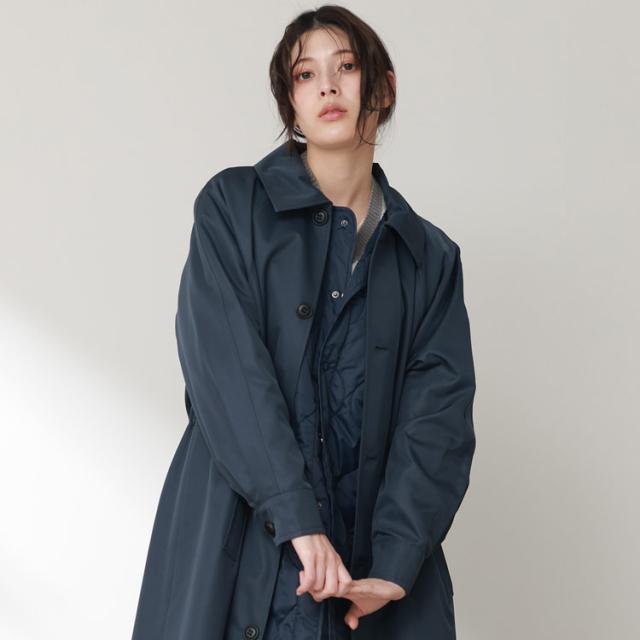 3WAY ステンカラーコート ロング丈 ライナー付き