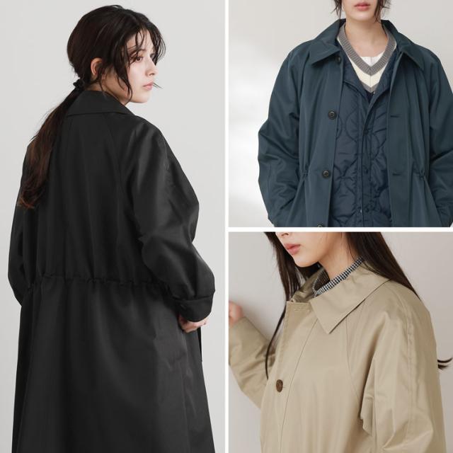 3WAY ステンカラーコート ロング丈 ライナー付き