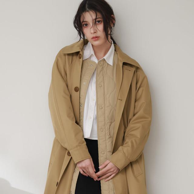 3WAY ステンカラーコート ロング丈 ライナー付き