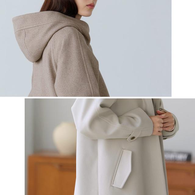 フード付きコート ゆったり