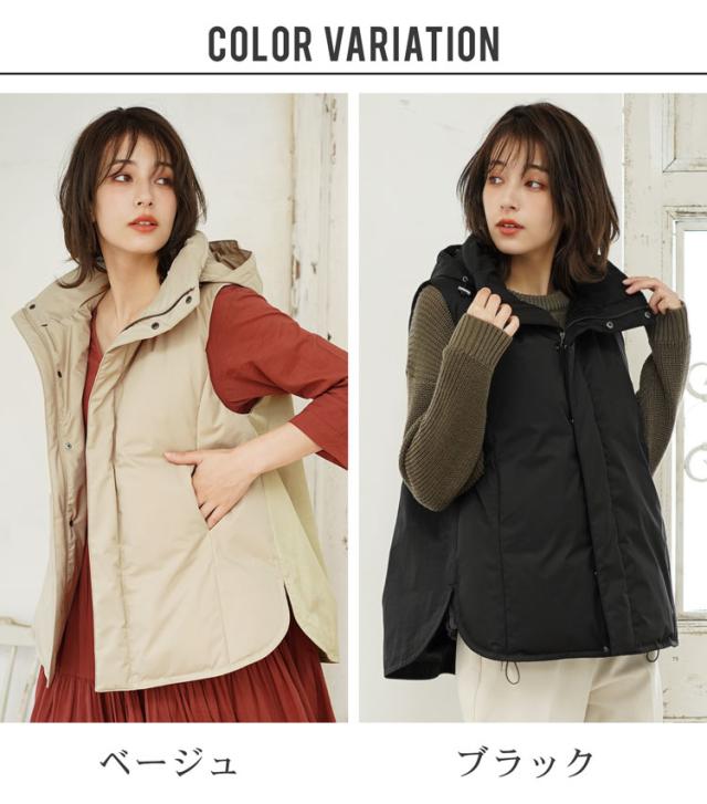 ダウン ベスト レディース ダウン90% 切替デザイン フレアデザイン ブランド filomo フィローモ