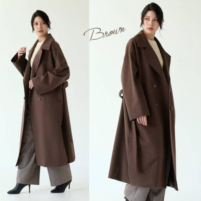 カシミヤ ウール チェスターコート