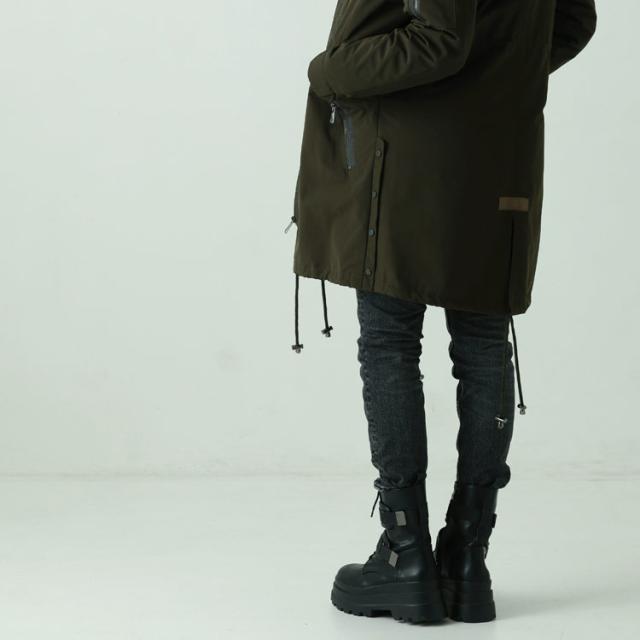 モッズコート ダウンライナー フード付き ラクーン トリミング レディース