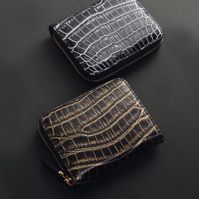 クロコダイル ミニ財布 コンパクト財布