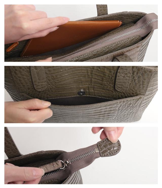 カイマン 牛革 トートバッグ レディース