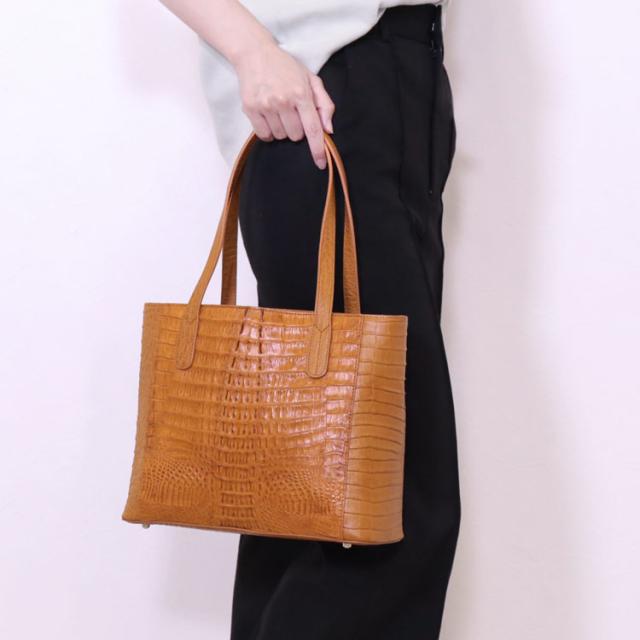 カイマン 牛革 トートバッグ レディース