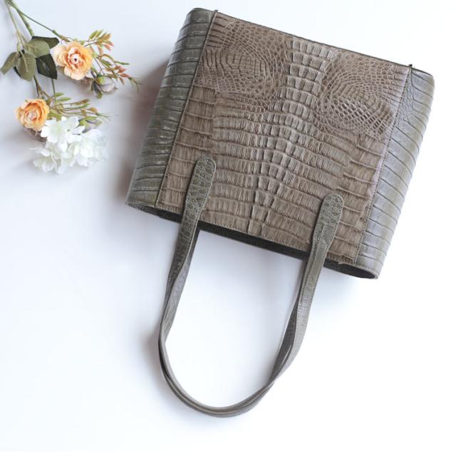 カイマン 牛革 トートバッグ レディース