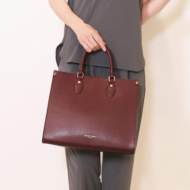 本革 バッグ mybestbag ボルドー