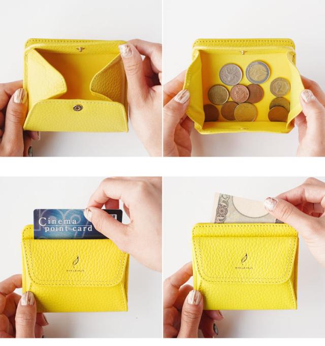 牛革 小さい ミニ財布