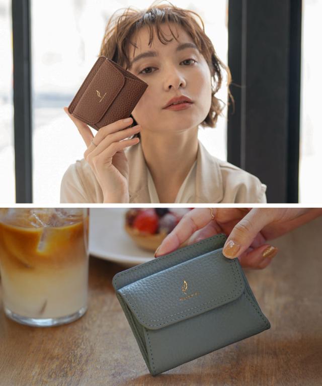 牛革 小さい ミニ財布