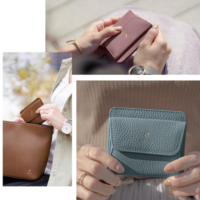 牛革 小さい ミニ財布