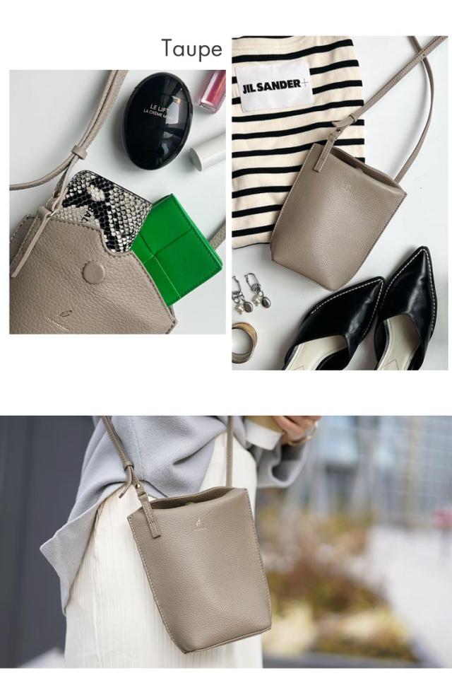 mieno ミエノ 本革 ミニショルダー バッグ トープ