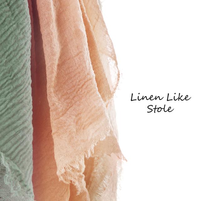 リネン風 大判 ストール