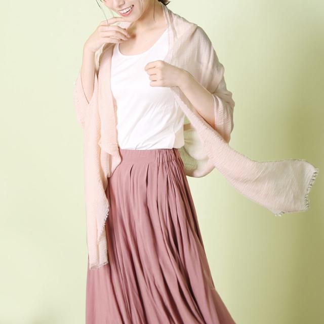 リネン風 大判 ストール