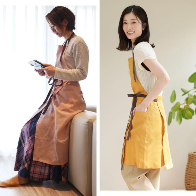 filomo リネン100% エプロン