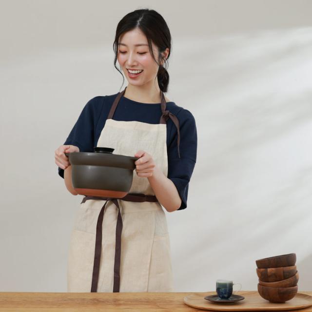 filomo リネン100% エプロン