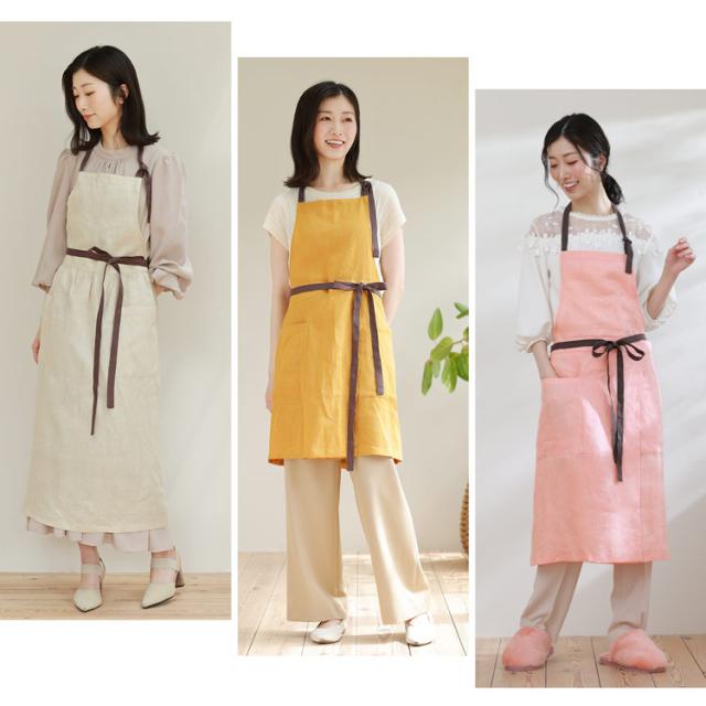 filomo リネン100% エプロン