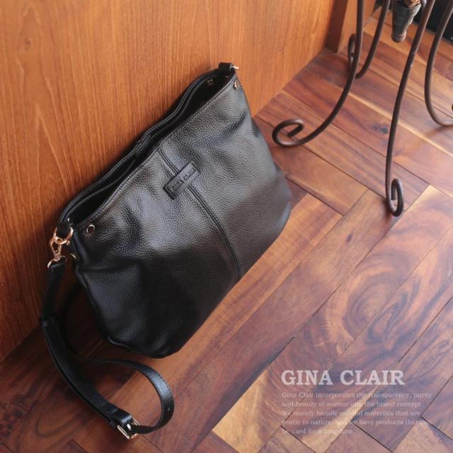 gina clair 本革 バッグ 2way ブラック