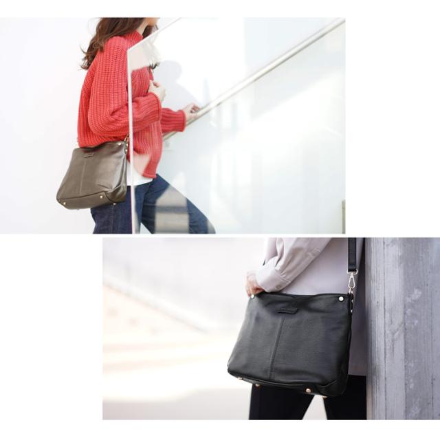 gina clair 本革 バッグ 2way ブロンズ ブラック