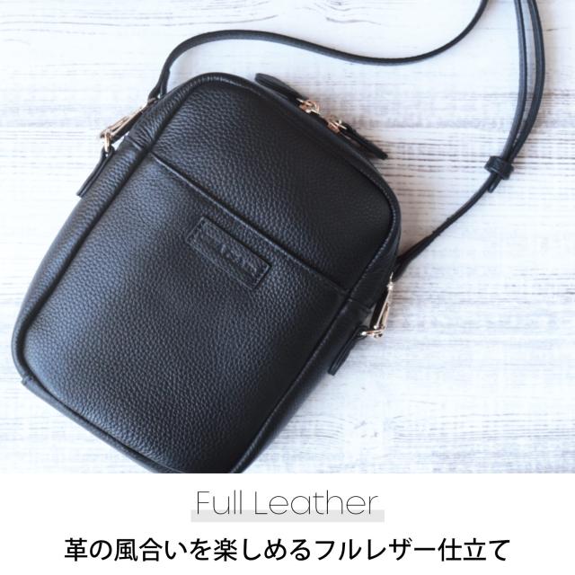 gina clair 本革 ショルダーバッグ フルレザー